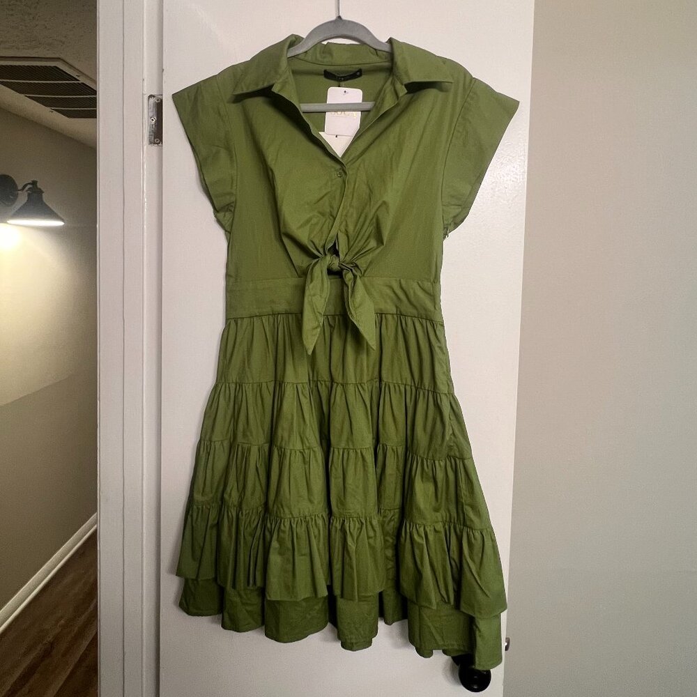 Soca Boutique Dress in Olive Green